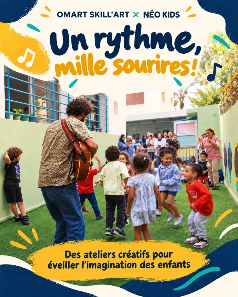 Un rythme, mille sourires — atelier OmArt Skill'Art × Néo Kids